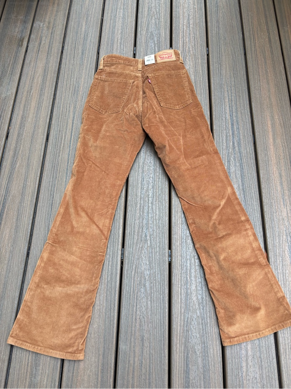Levi's Women's Corduroy Flare Jeans in Chestnut Brown - Picture 3 of 4
